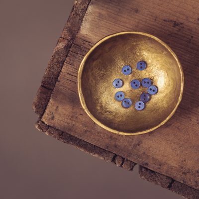 10 Tiny Doll Buttons - Royal Blue