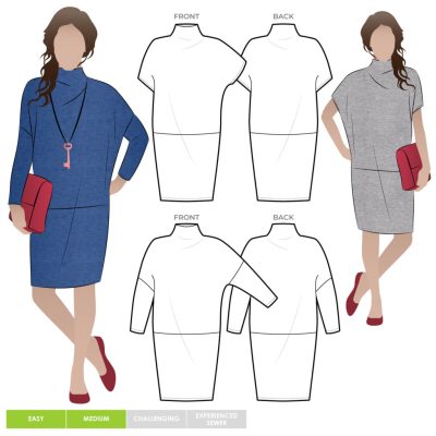 Cher Knit Dress Paper Pattern by Style Arc