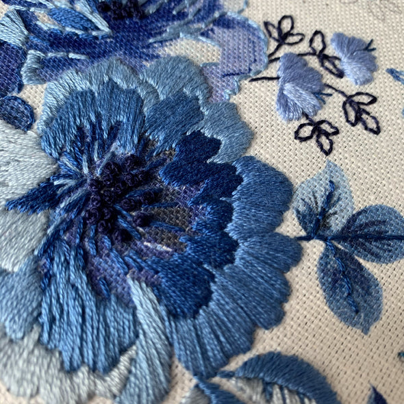 Indigo Floral Embroidery Kit Madaher CoolCrafting