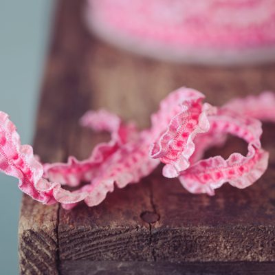 1mtr Ombred Elastic Trim 1.2cm deep - Pink