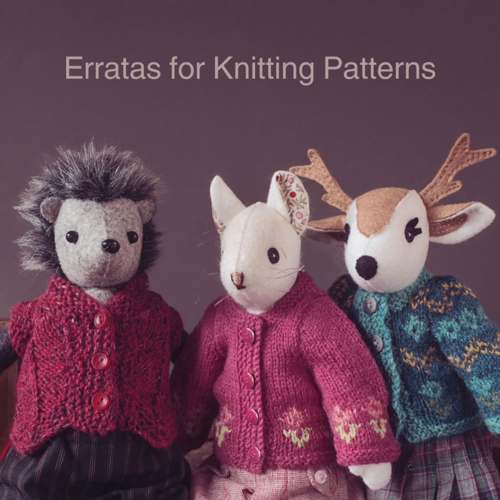 Erratas for Knitting Patterns