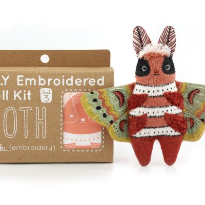 Moth Embroidery Kit From Kiriki Press