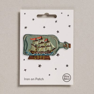 Ship in a Bottle Iron on Patch
