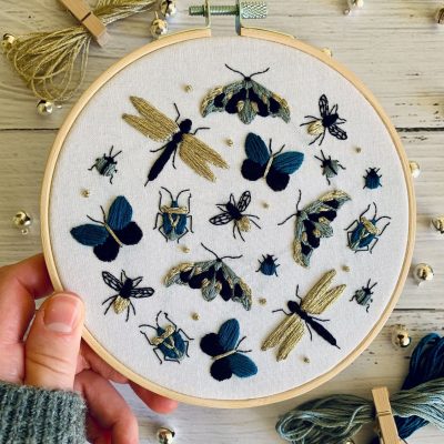 Insect Embroidery Kit by Rose Stitch Art