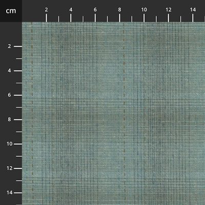 Teal Ombred Textured Mid Size Check Japanese Cotton by Tochio