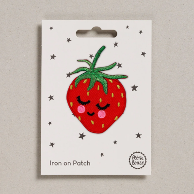 Cute Strawberry Iron on Patch from Petra Boase