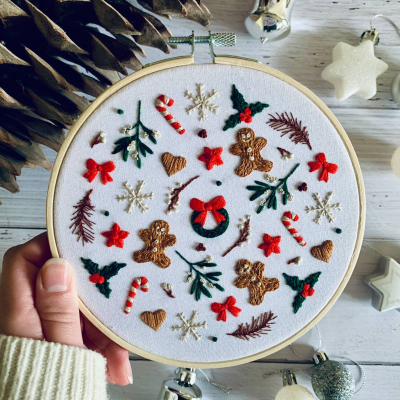 Festive Embroidery Kit from Rose Stitch Art