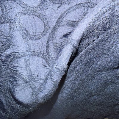 Navy Swirly Double Face Wool Mix Coating