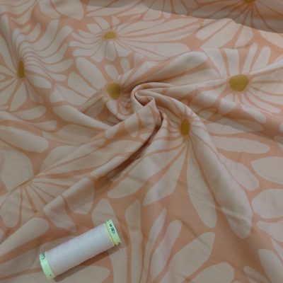 Coral floral modal rayon