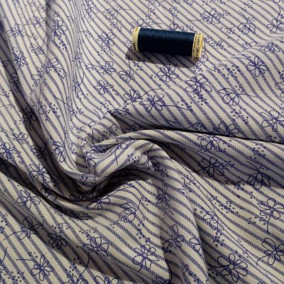 Sprig and stripe cotton