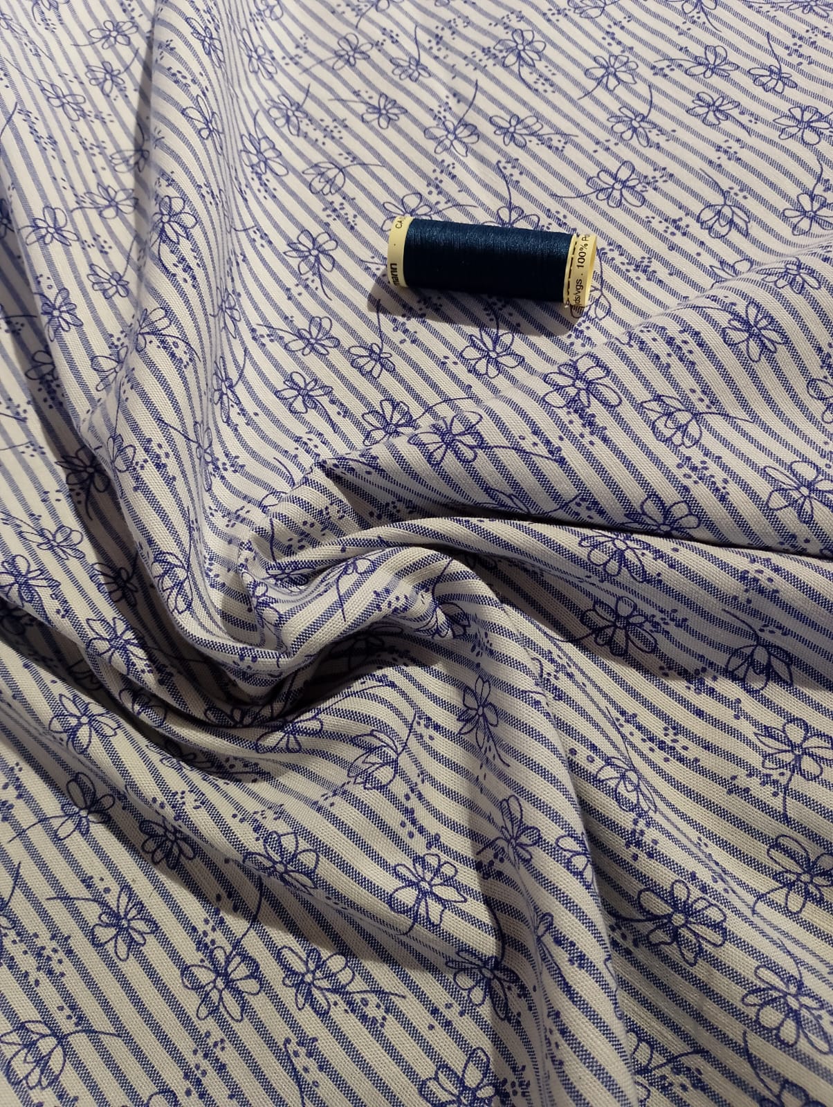 Sprig and stripe cotton