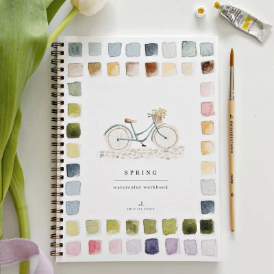 NEW Spring Watercolor Workbook - Emily Lex Studios - preorder now for 18th Feb dispatch