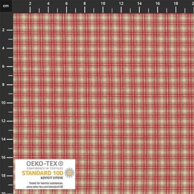 Red Beige Gingham Nordso Cotton
