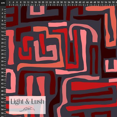 Red Abstract - Light & Lush Viscose