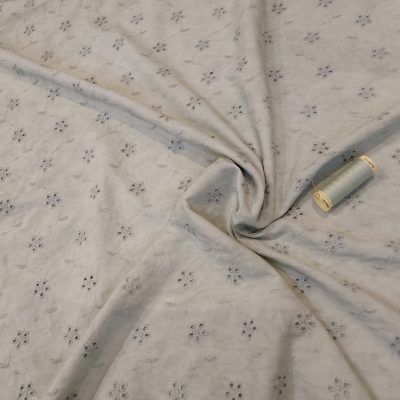 Pale Green Washed Embroidered Viscose