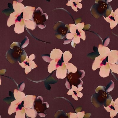 Floating Flowers Rosella Viscose Stretch