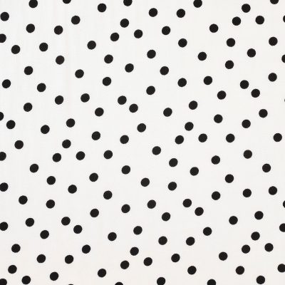 Vivian Spot Viscose Crepe - White by Fabric Godmother