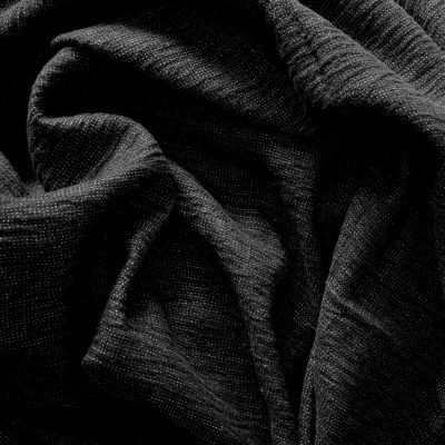 Capri Black Linen Cotton Pick and Pick Woven