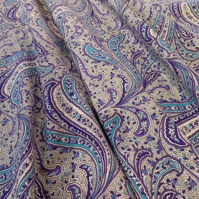 Purple Paisley 100% Cotton Lawn
