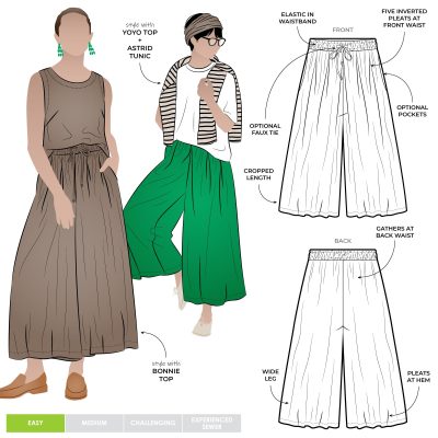 Reeve Culotte Paper Pattern by Style Arc