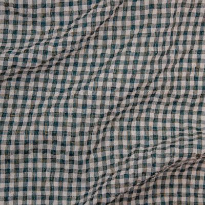 Pine Painters Plaid Linen Mix Yarn Dye Check