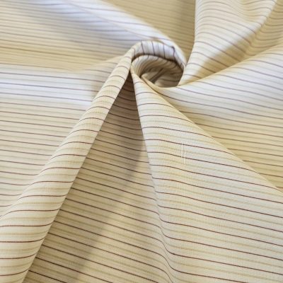Fine Shirting, Deep Red & Ecru Pin Stripe,100% cotton, ex Paul Smith