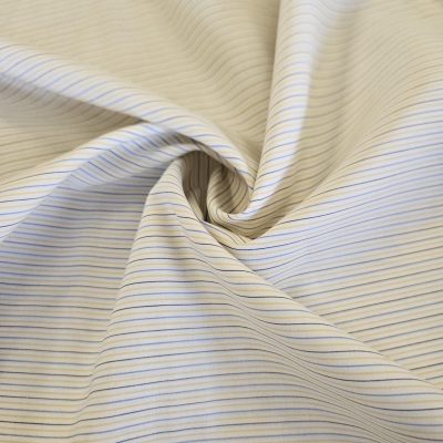Fine Shirting, Blue & Yellow Pin Stripe, 100% cotton, ex Paul Smith