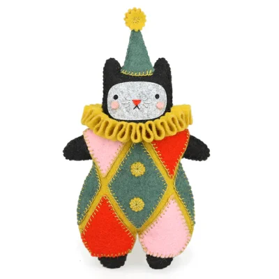 Harlequin Cat - Felt Doll Kit by Kiriki Press
