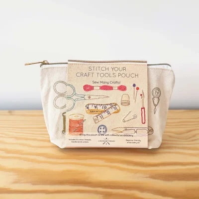 Stitch Your Craft Tools Zip Pouch - Embroidery Kit Wash Bag