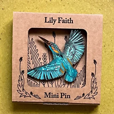 Kingfisher Mini Pin by Lily Faith