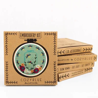 Fireflies Complete Embroidery Kit by Cozyblue