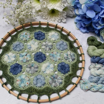 Hydrangea Mandala Crochet Kit