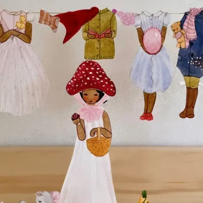 Iben Dress Up Doll Papercut