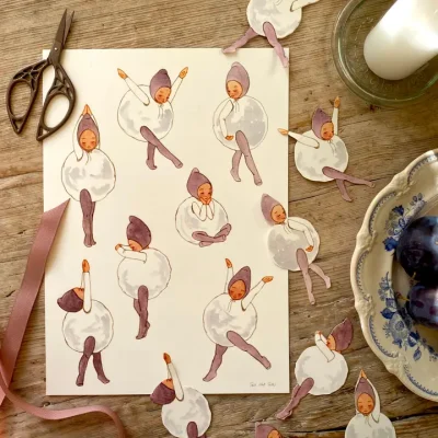 Snowball Children Papercuts