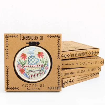 Book Nook Complete Embroidery Kit by Cozyblue