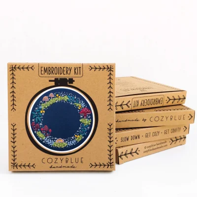 Woodland Wreath Complete Embroidery Kit by Cozyblue