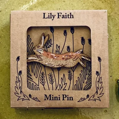 Hare Mini Pin by Lily Faith