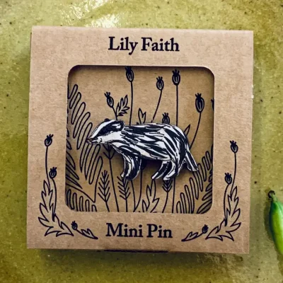 Badger Mini Pin by Lily Faith